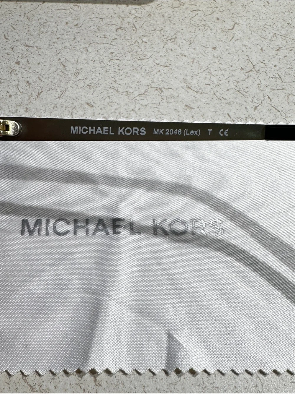 Michael Kors MK 2046 (Lex) Black Frame Sunglasses with Polarized Gold Lenses